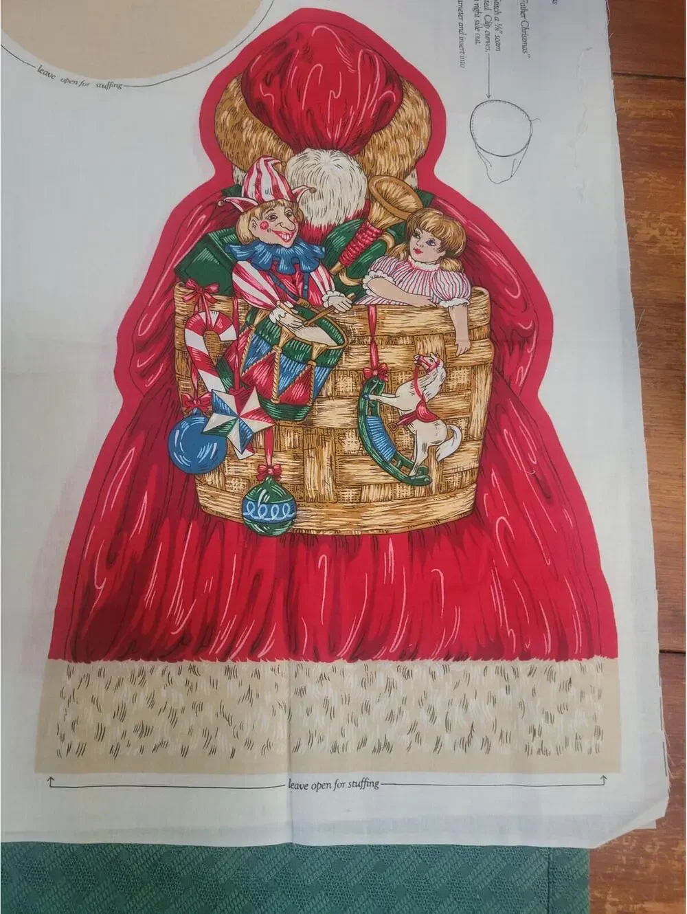 VIP Screen Print Cranston Print Works Co. Santa Claus Fabric Panel